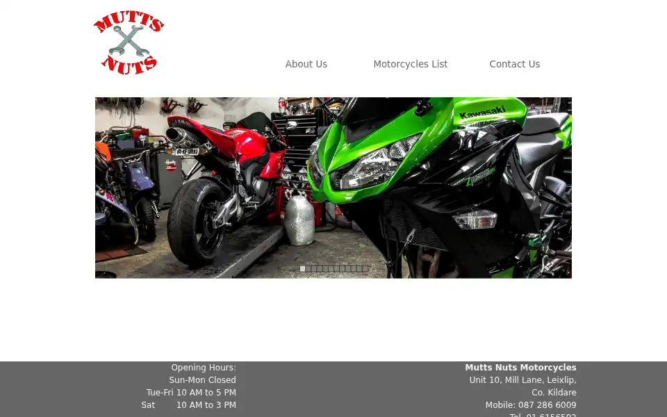 Screenshot of muttsnuts.ie