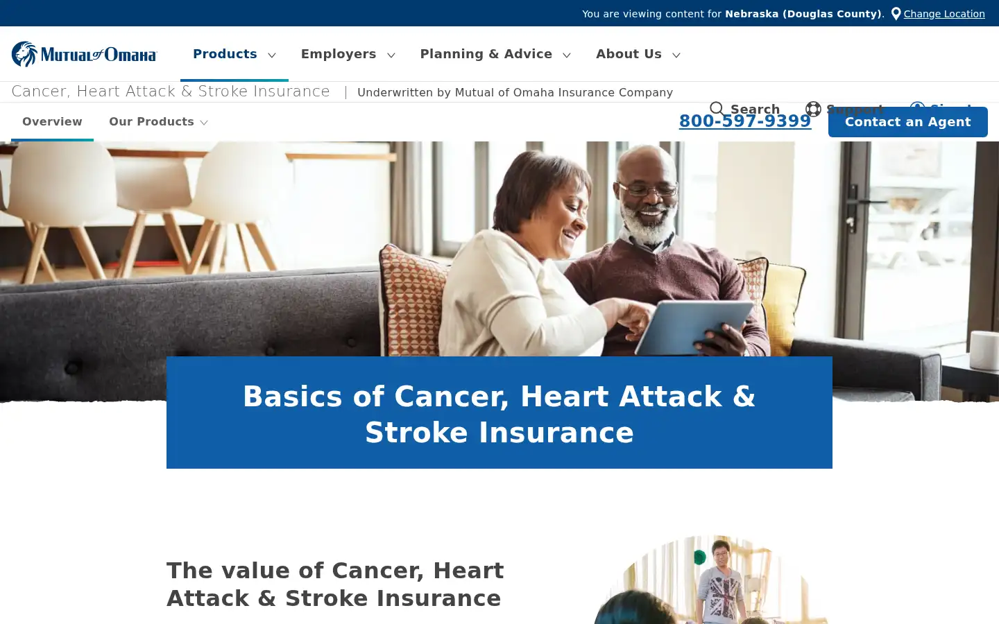 Screenshot of mutualofomaha.com