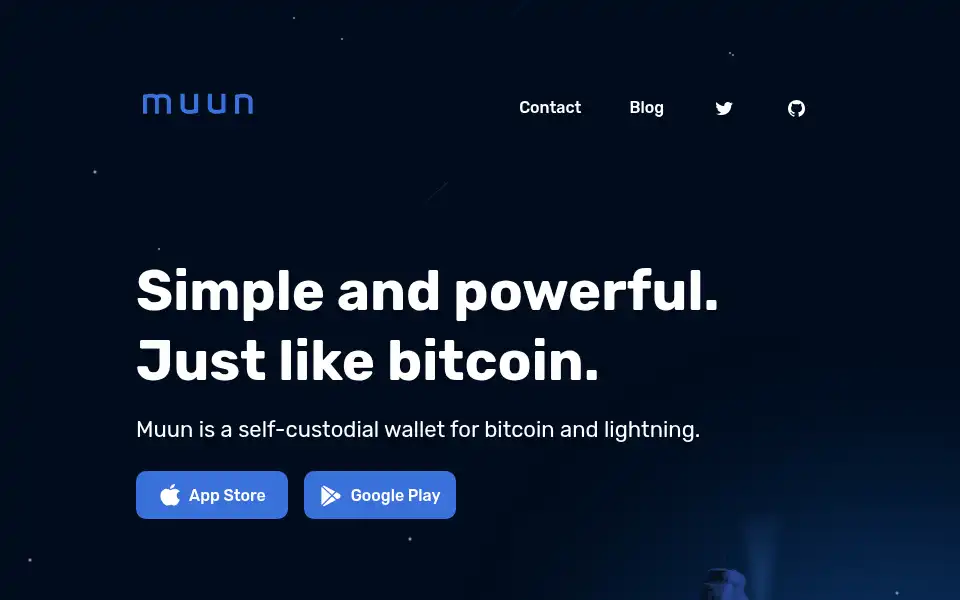 Screenshot of muun.com