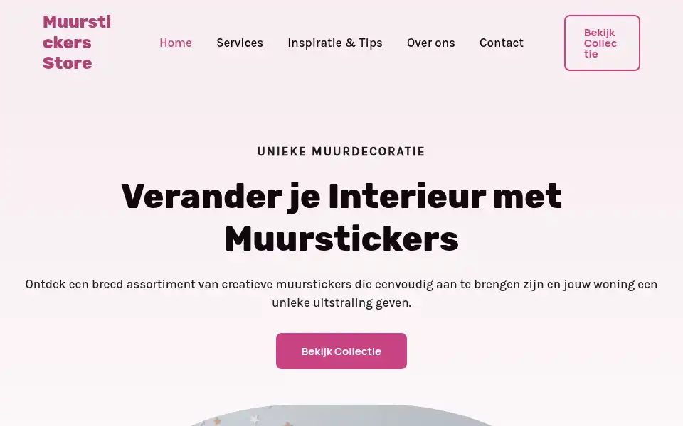 Screenshot of muurstickersstore.nl