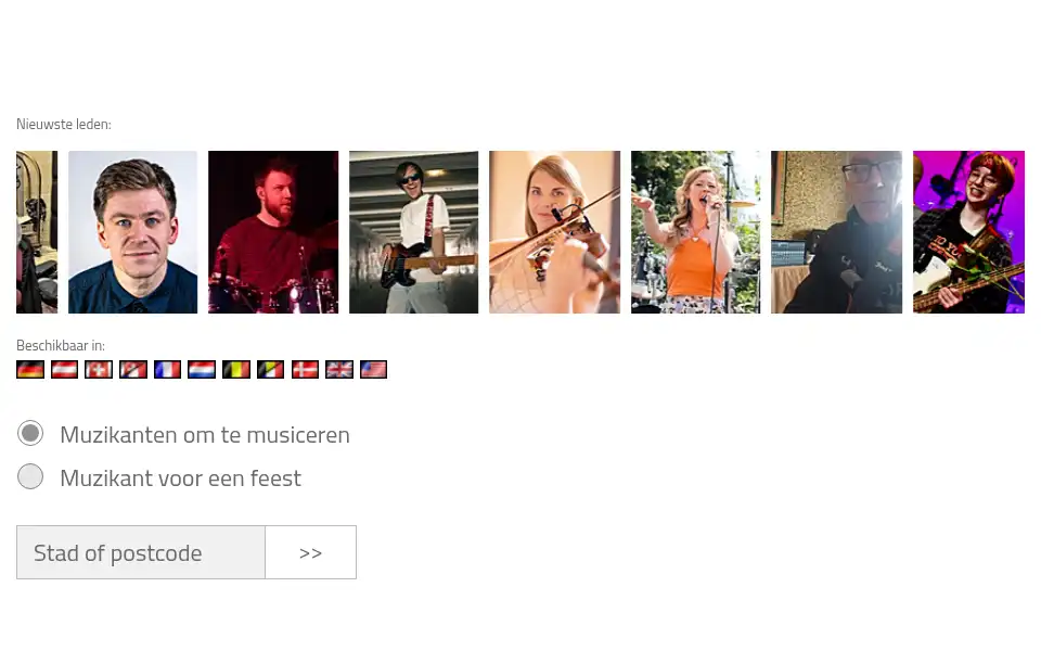 Screenshot of muzikanten-in-jouw-stad.nl