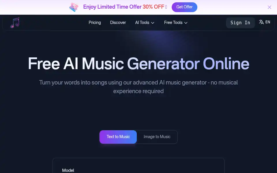 Screenshot of muzix.app