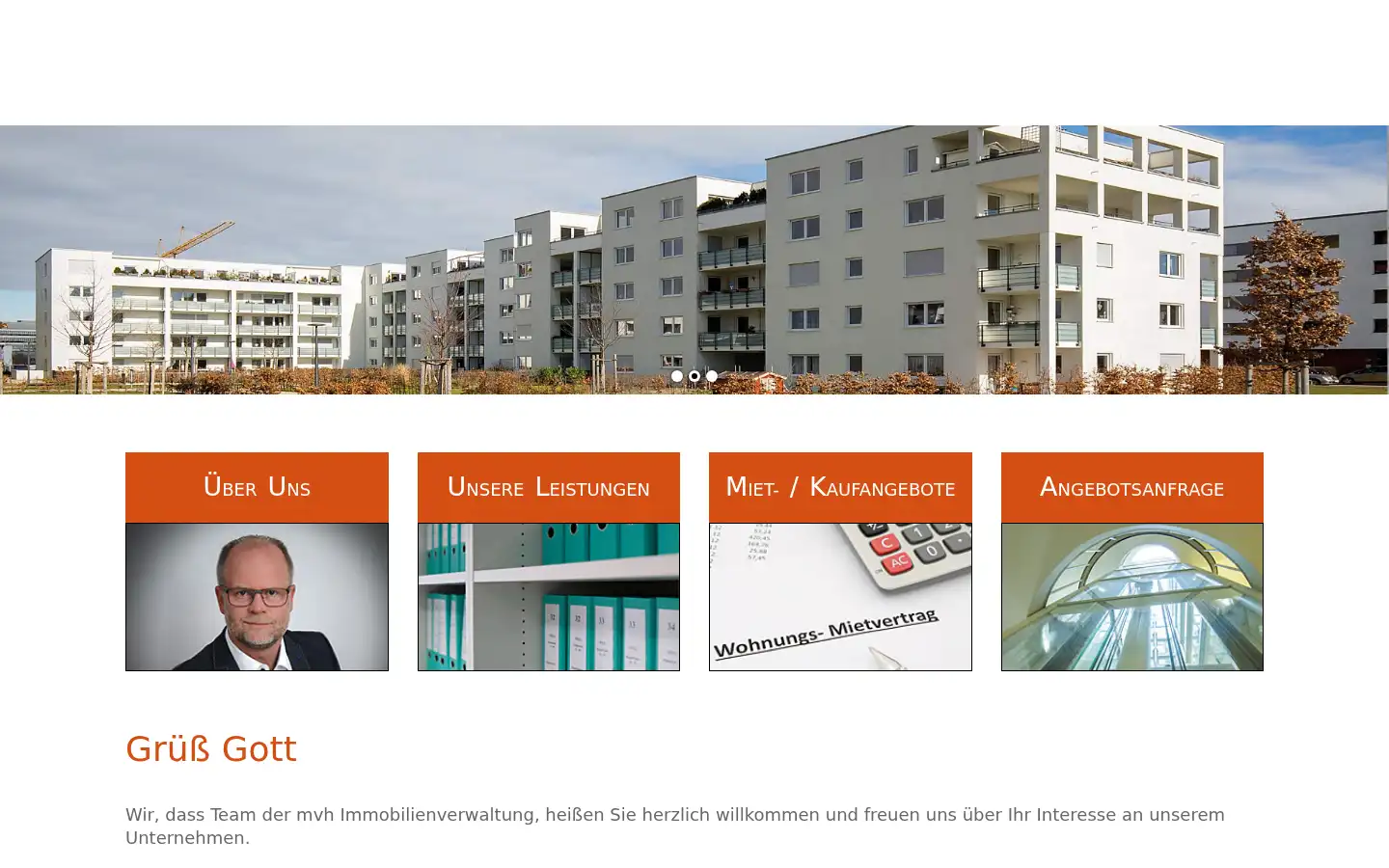 Screenshot of mvh-immobilienverwaltung.de