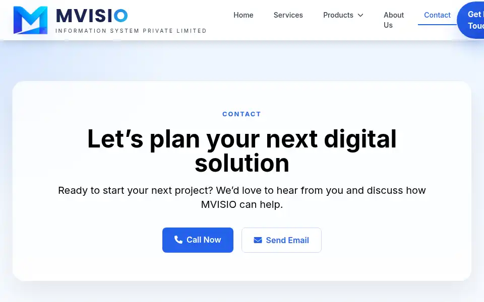 Screenshot of mvisioinc.com