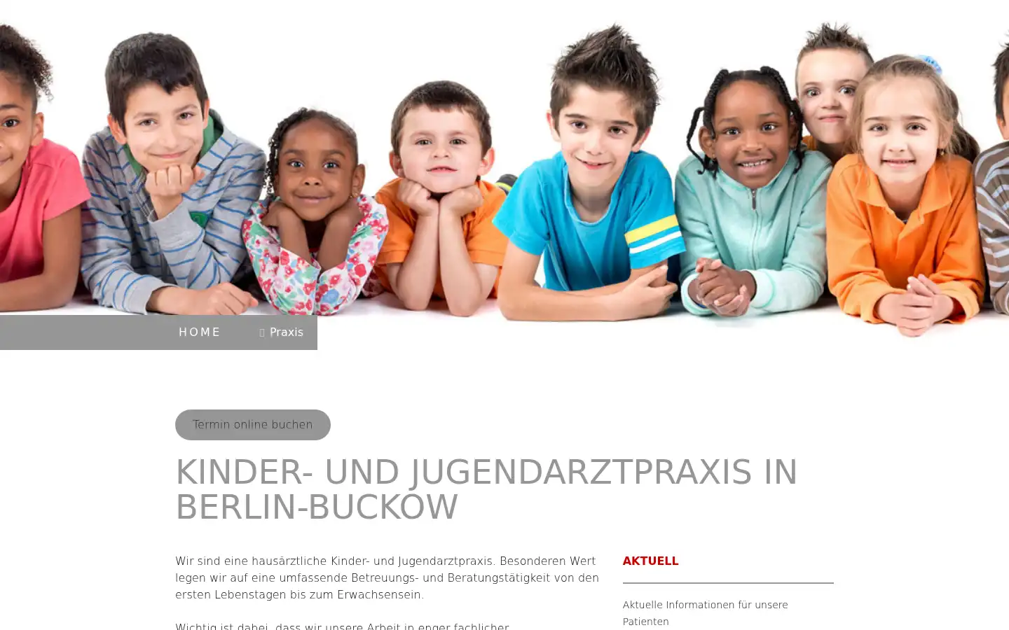 Screenshot of mvz-kinderexperts.de