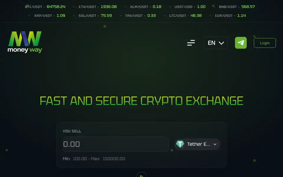 Screenshot of mw.exchange