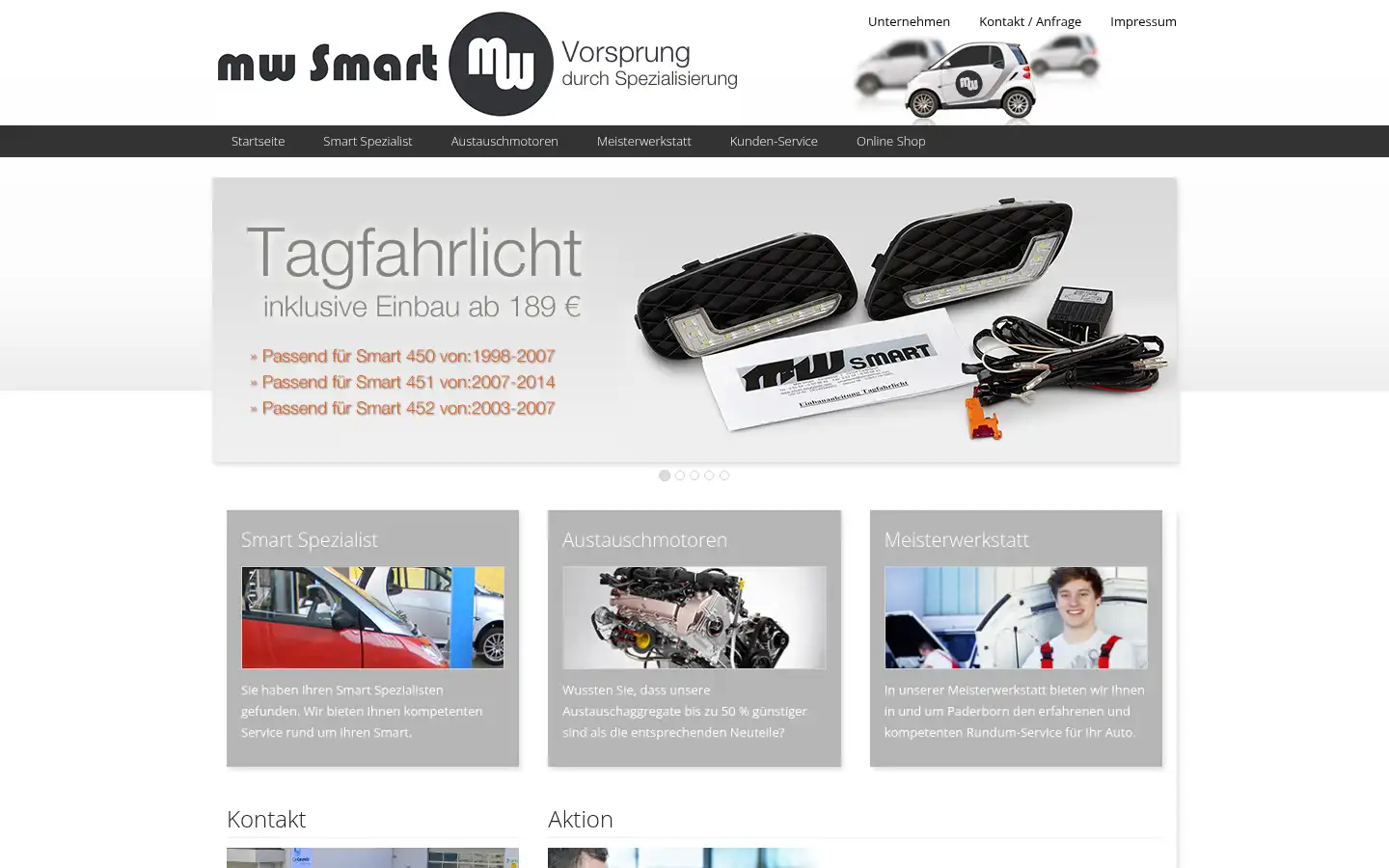 Screenshot of mwsmart.de