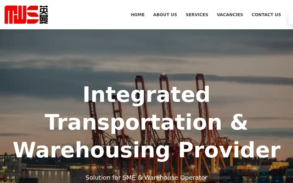 Screenshot of mwstransport.co.uk