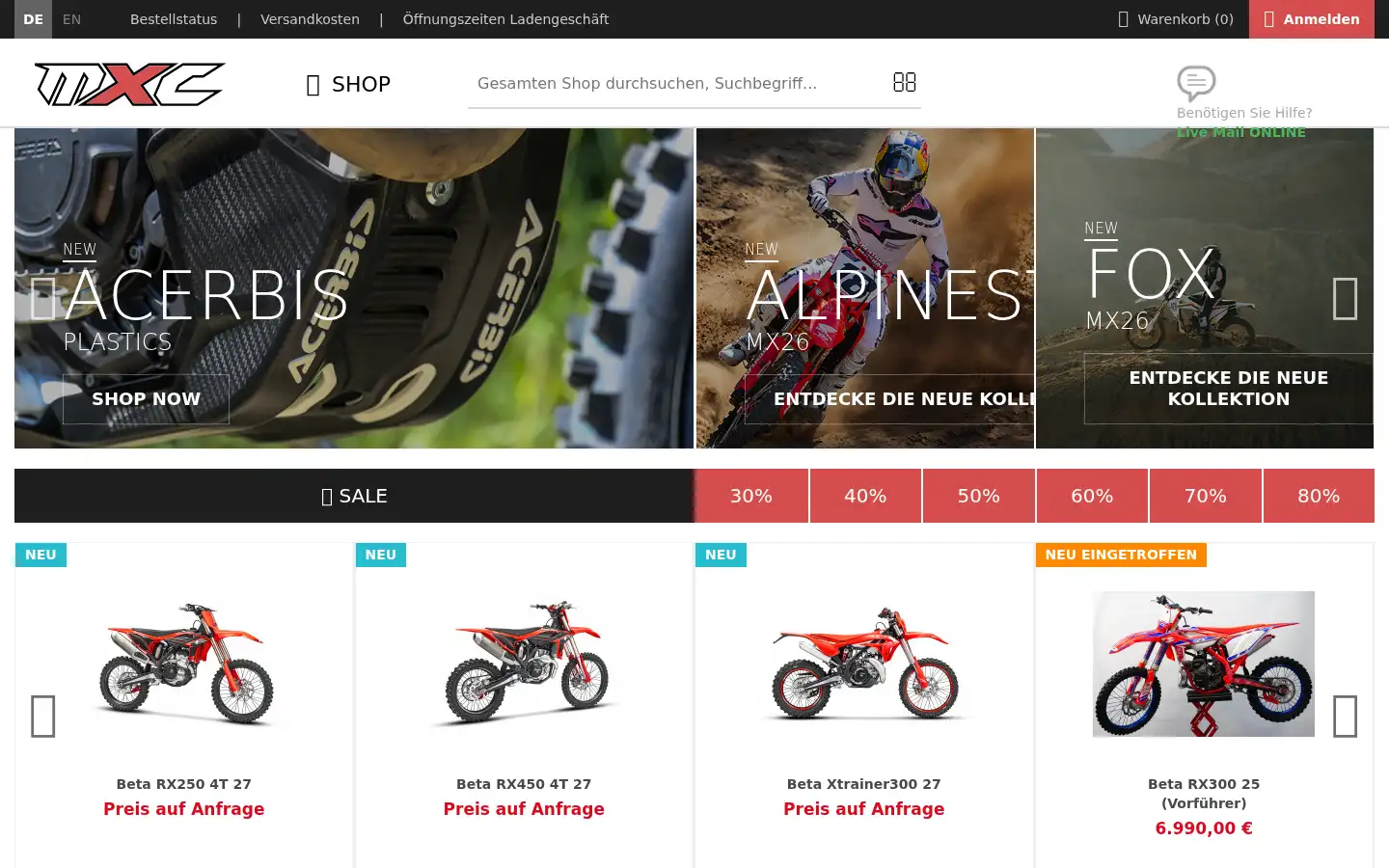 Screenshot of mxc.de