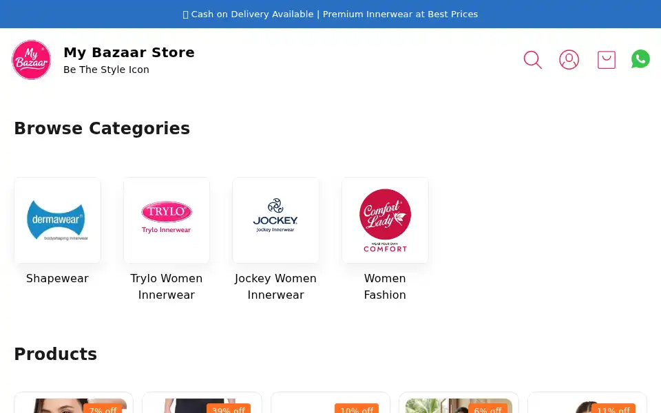 Screenshot of my-bazaar-68867.store.shoopy.in