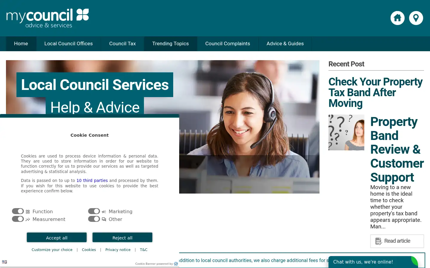 Screenshot of my-council.uk