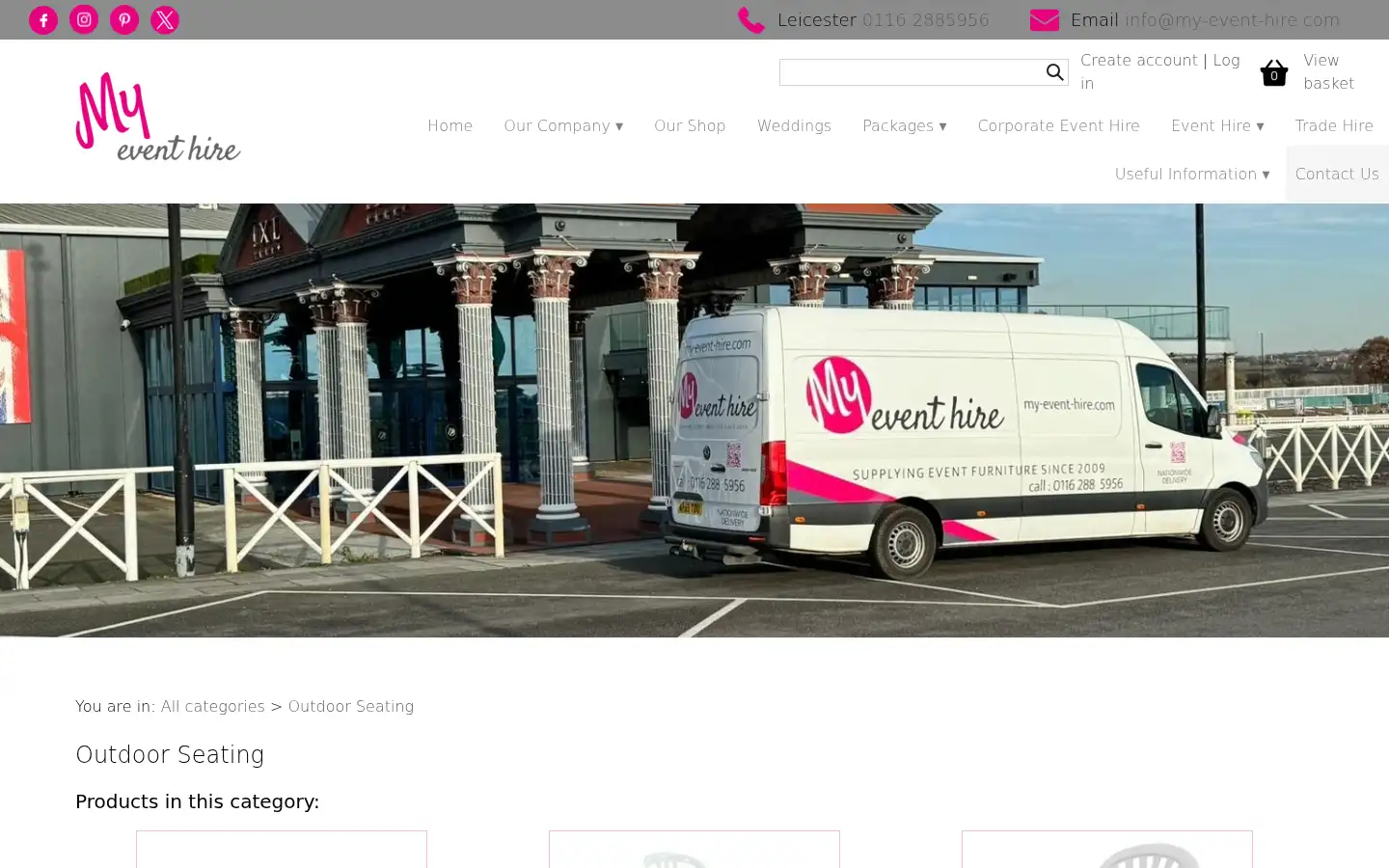Screenshot of my-event-hire.com