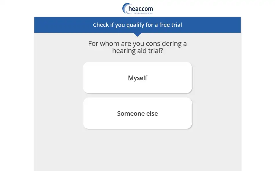 Screenshot of my.hear.com