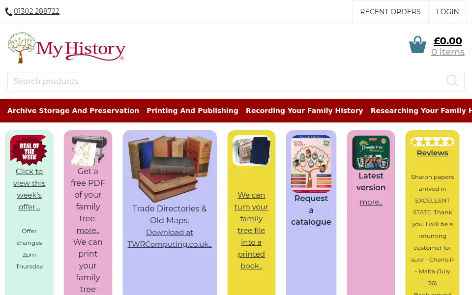 Screenshot of my-history.co.uk