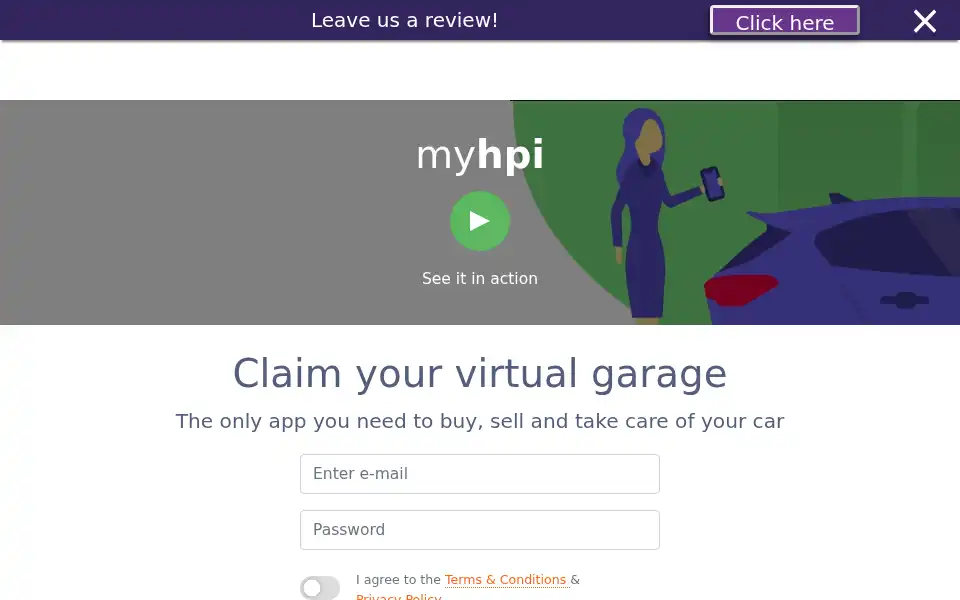 Screenshot of my.hpi.co.uk