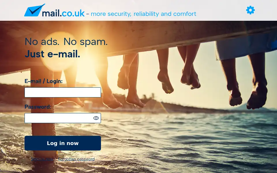 Screenshot of my.mail.co.uk