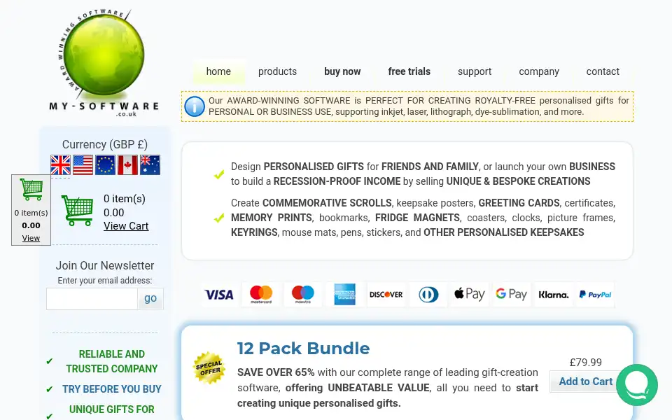 Screenshot of my-software.co.uk