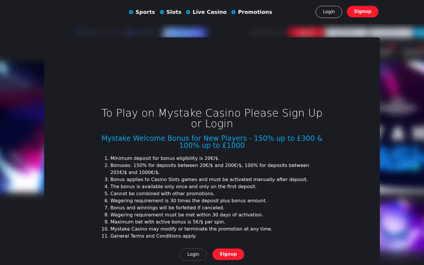 Screenshot of my-stake-casino.co.uk
