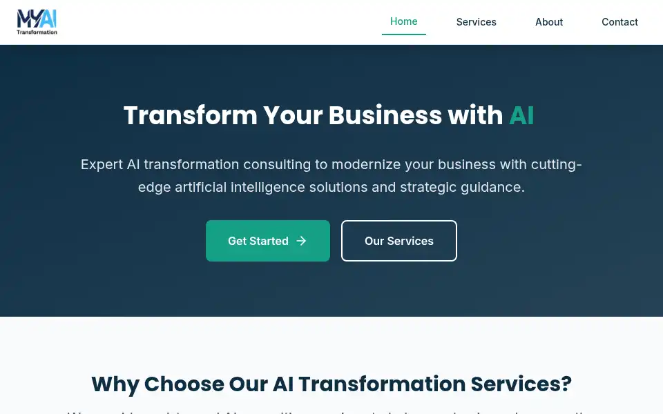 Screenshot of my-transformation.ai