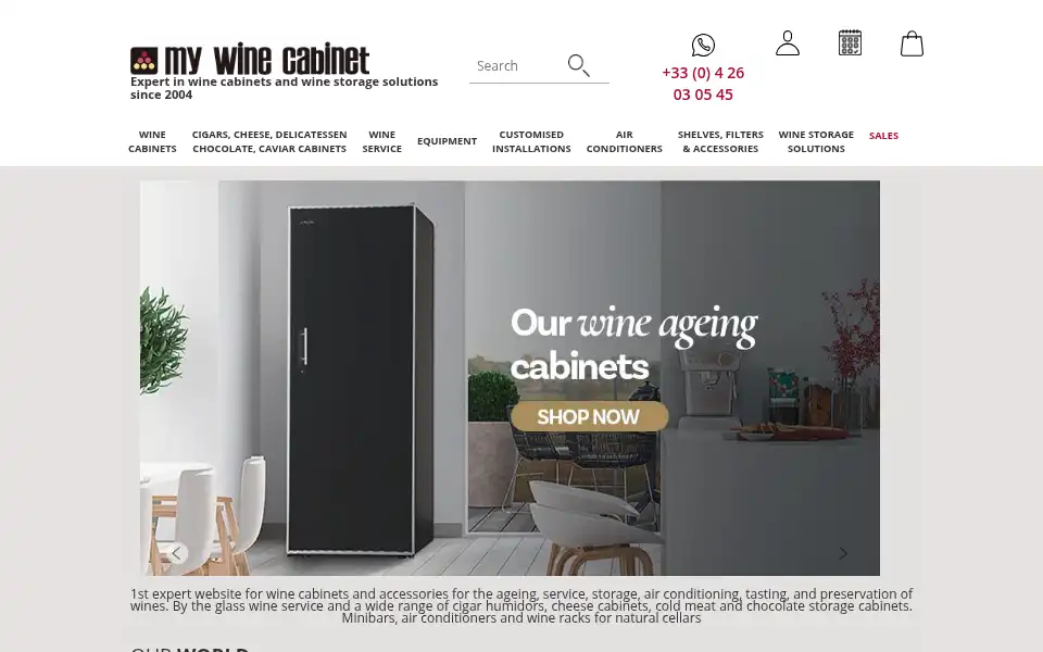 Screenshot of my-wine-cabinet.com