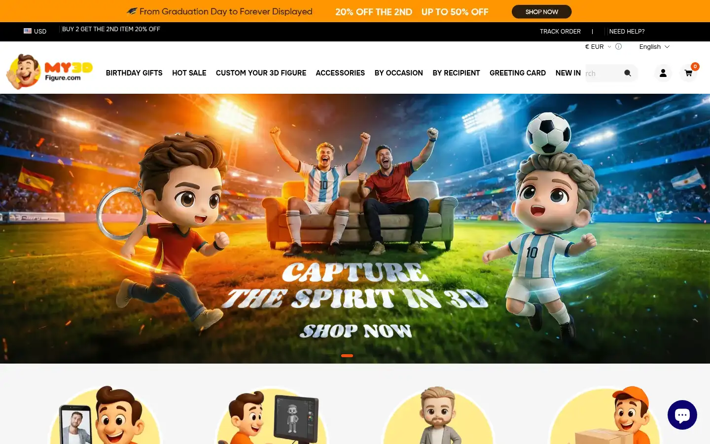 Screenshot of my3dfigure.com