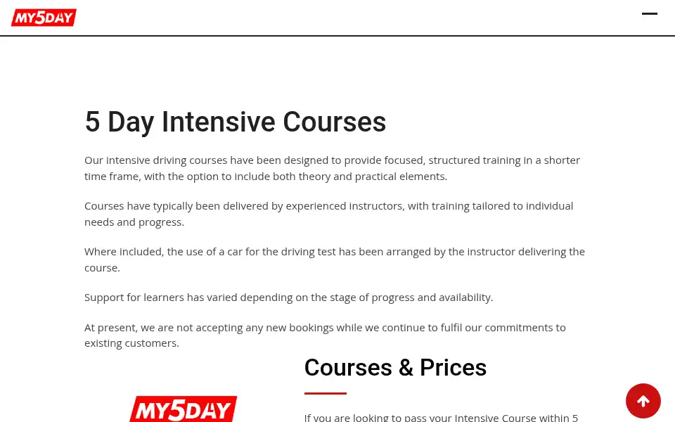 Screenshot of my5day.com