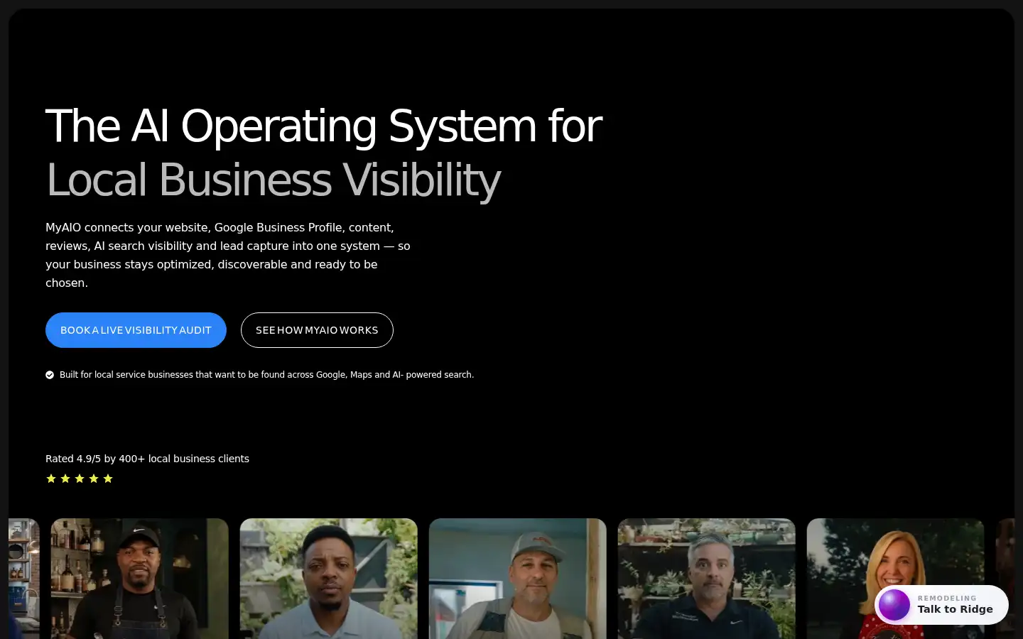 Screenshot of myaio.com