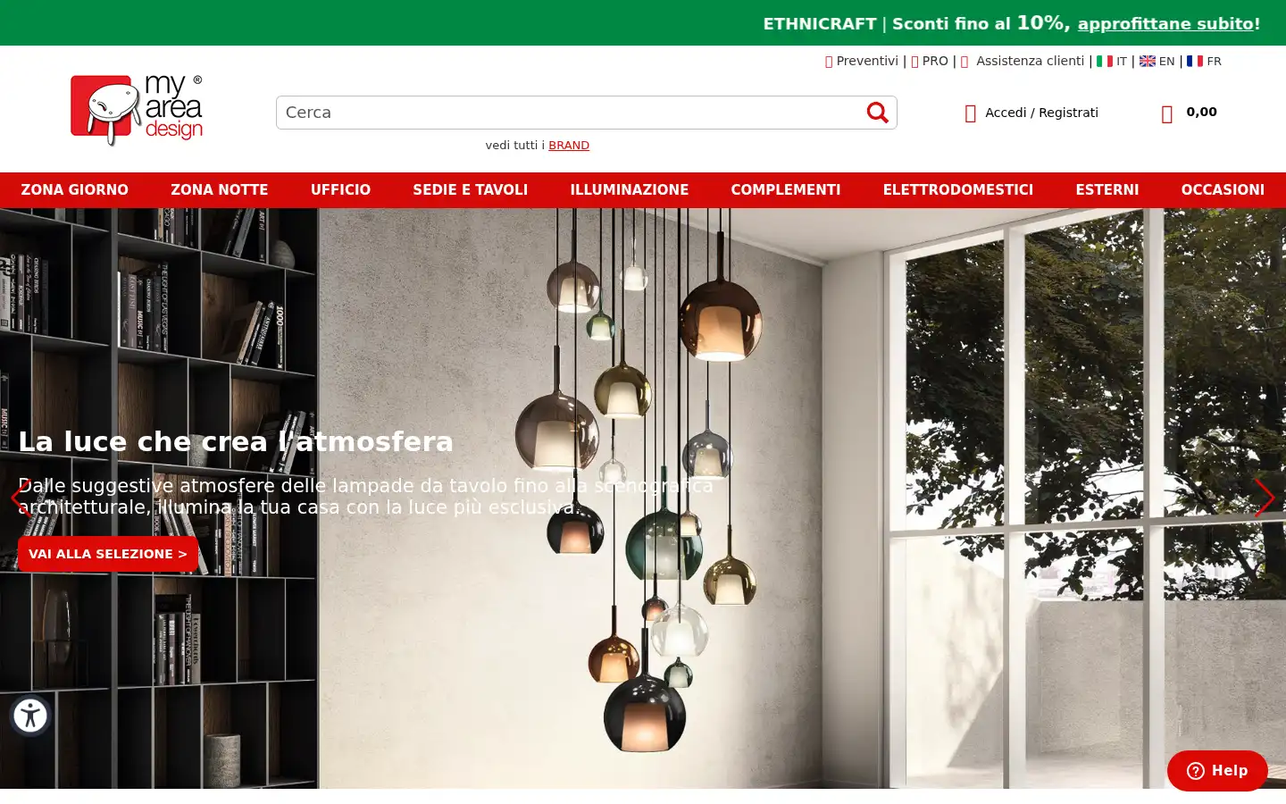 Screenshot of myareadesign.it