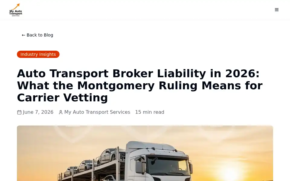 Screenshot of myautotransportcompany.com