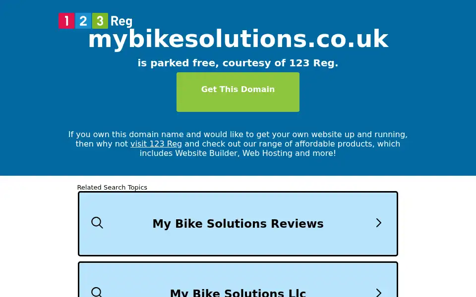 Screenshot of mybikesolutions.co.uk