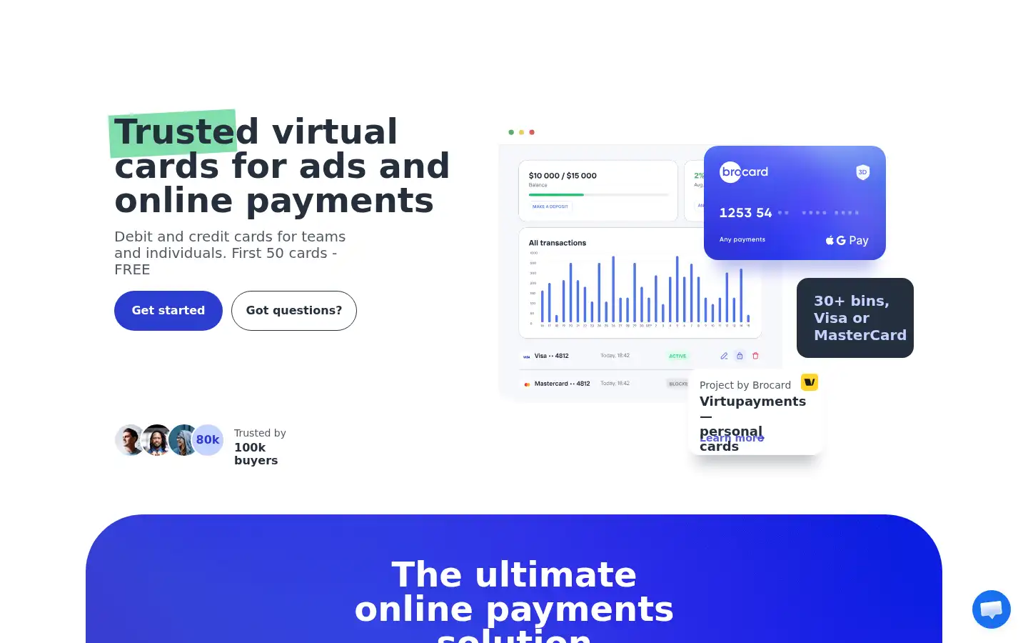 Screenshot of mybrocard.com