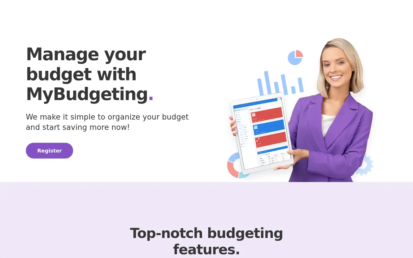 Screenshot of mybudgeting.net