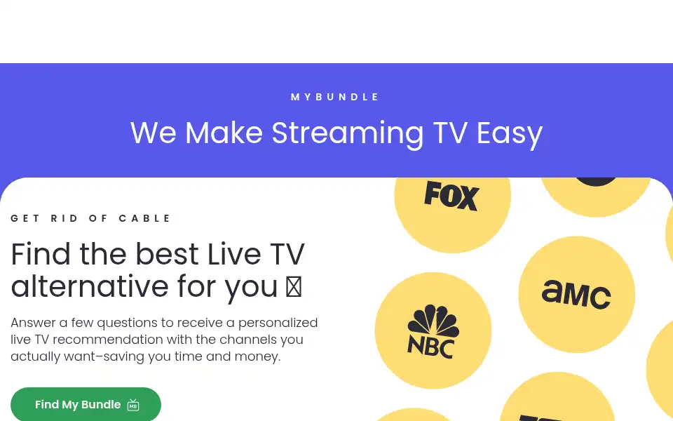 Screenshot of mybundle.tv