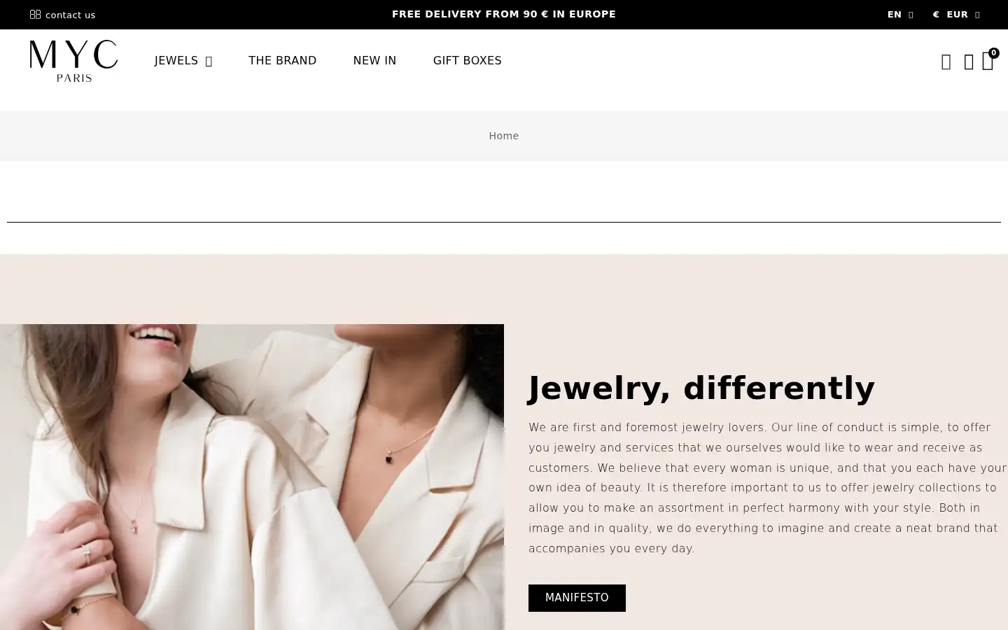 Screenshot of myc-paris.com