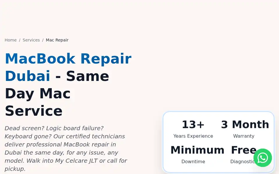 Screenshot of mycelcare.com