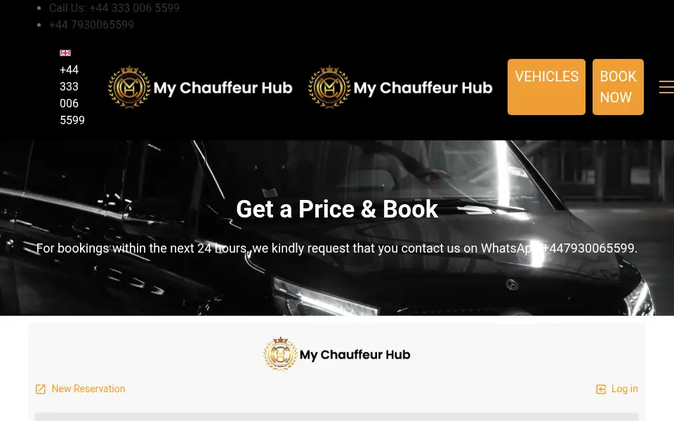 Screenshot of mychauffeurhub.com
