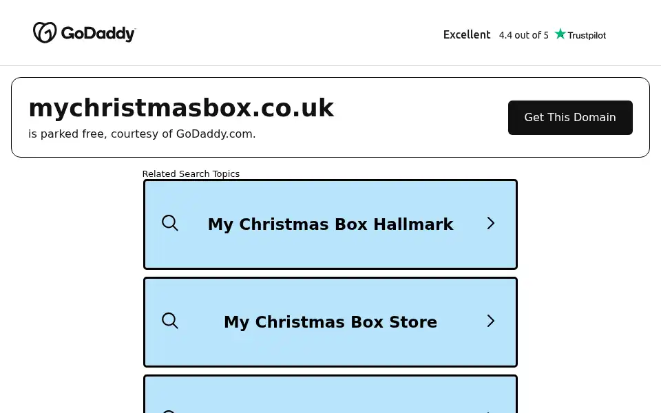 Screenshot of mychristmasbox.co.uk