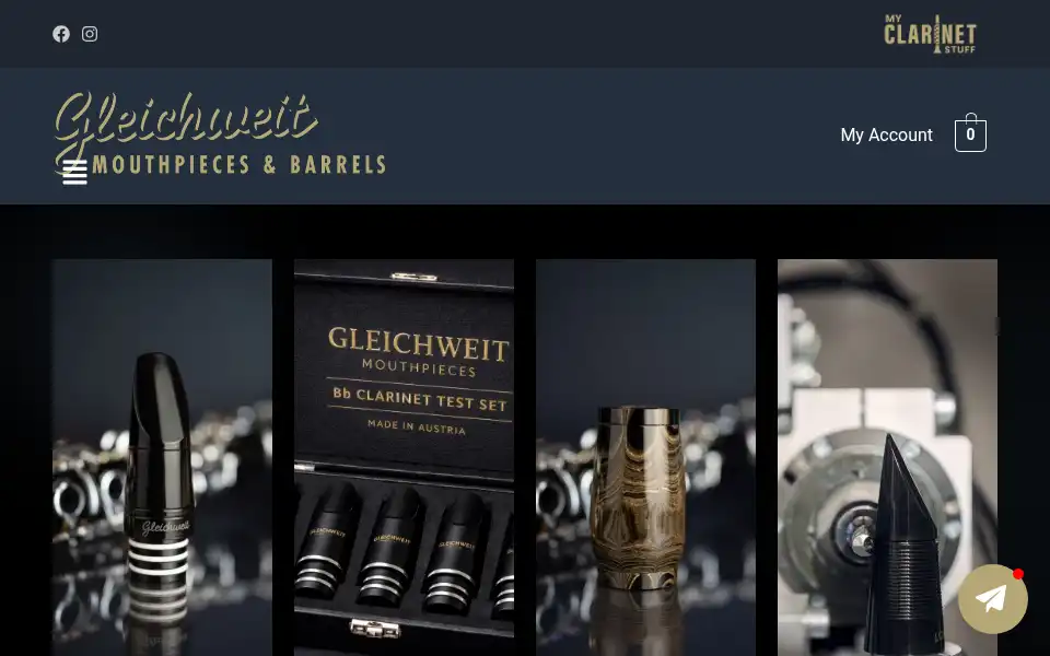 Screenshot of myclarinetstuff.com