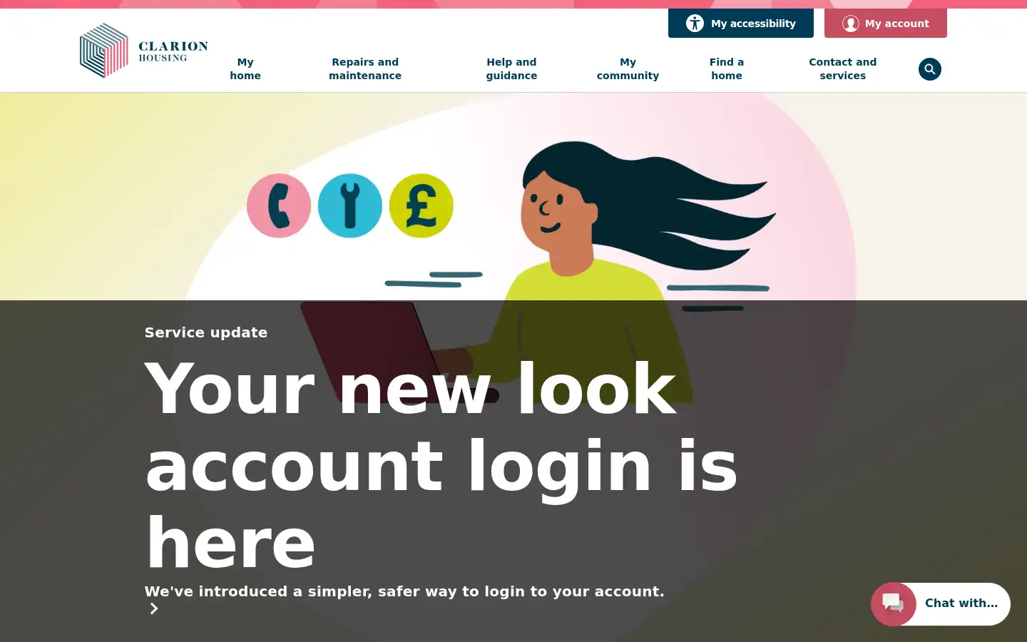 Screenshot of myclarionhousing.com