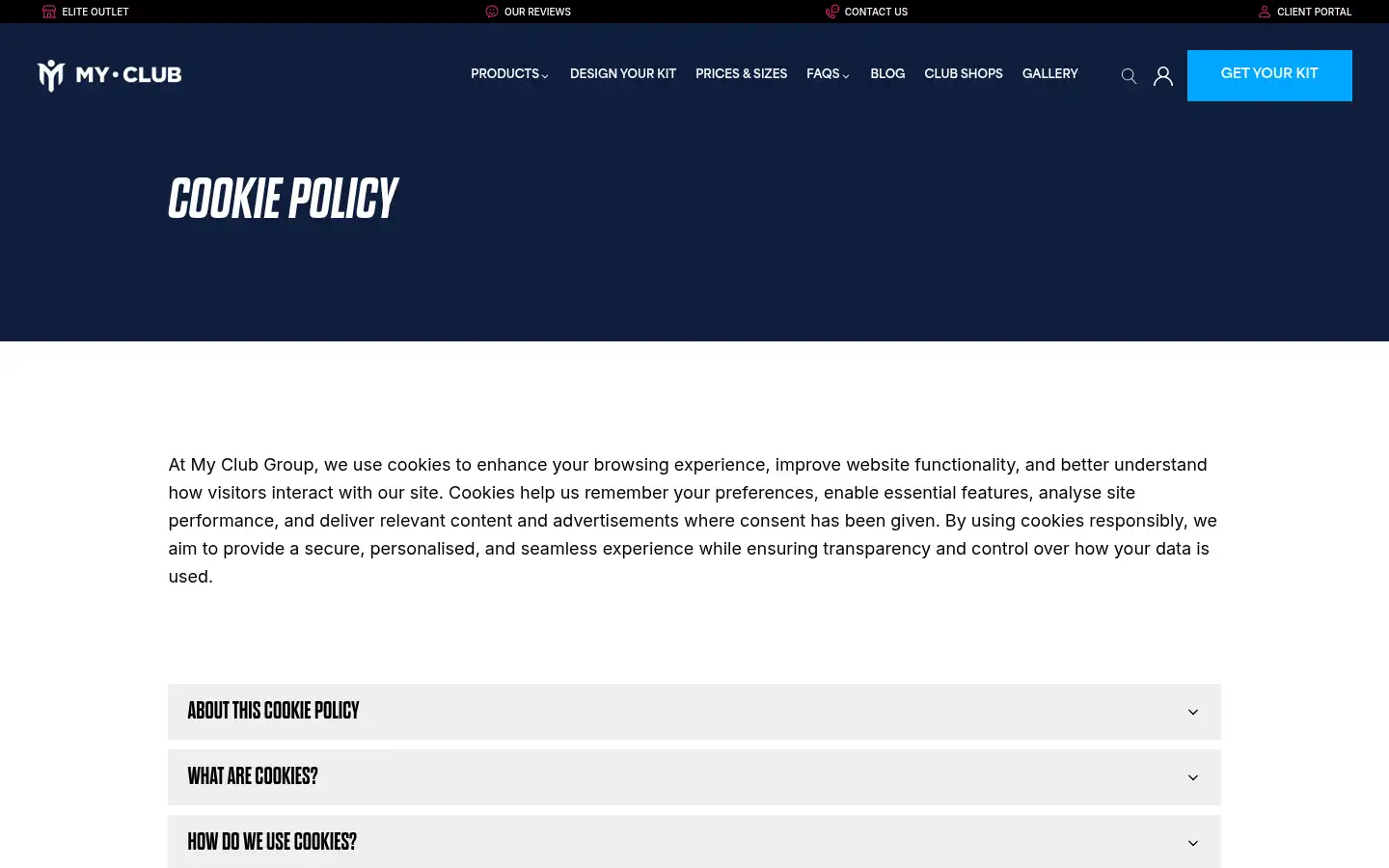 Screenshot of myclubgroup.com