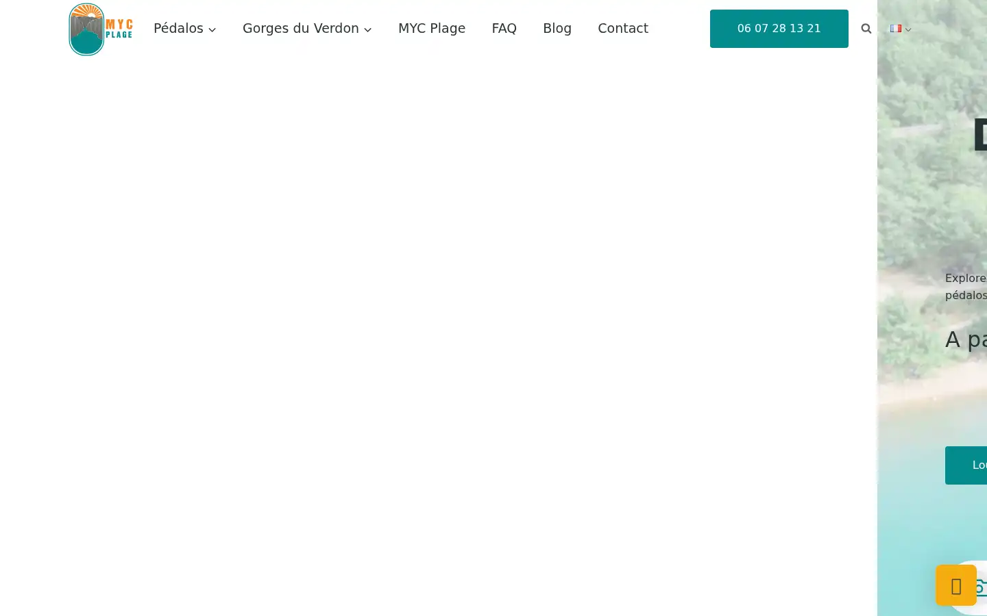 Screenshot of mycplage.fr