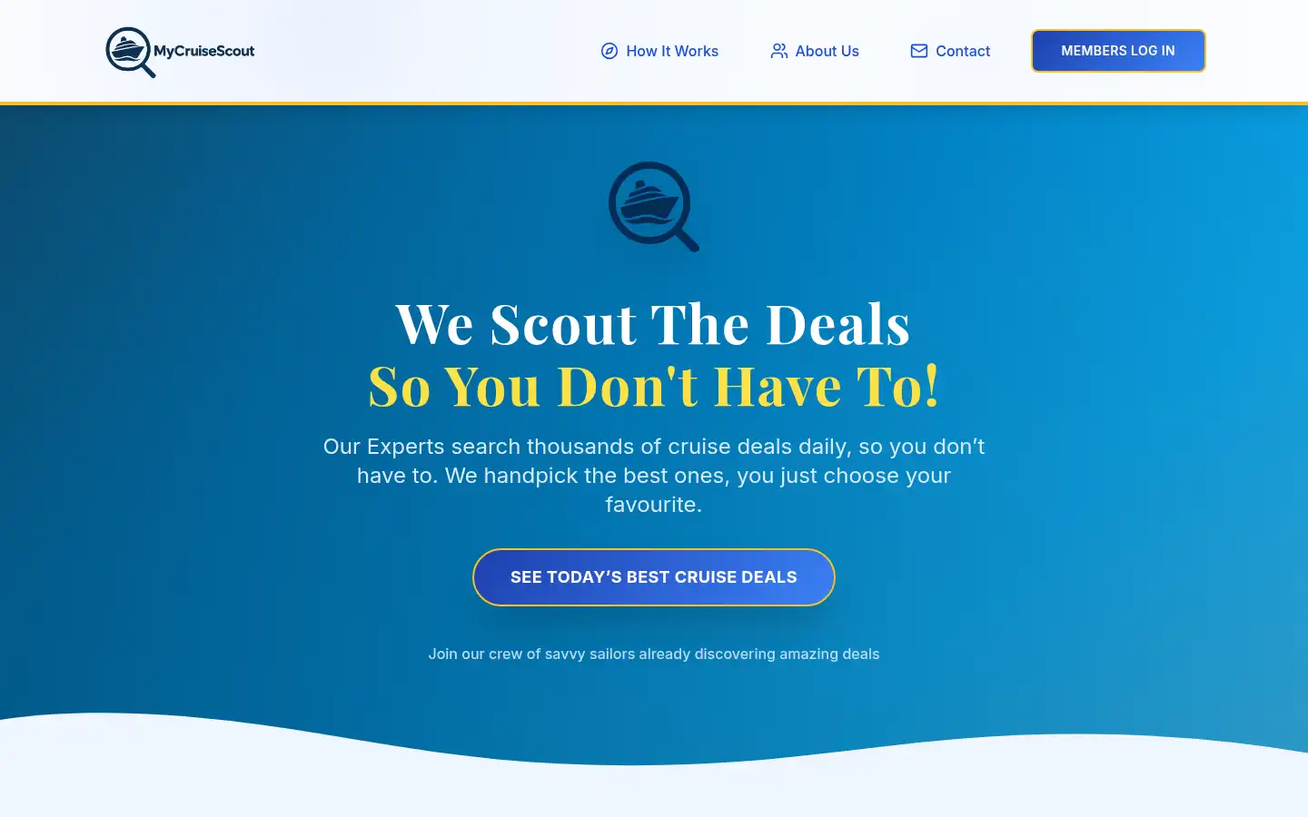 Screenshot of mycruisescout.co.uk