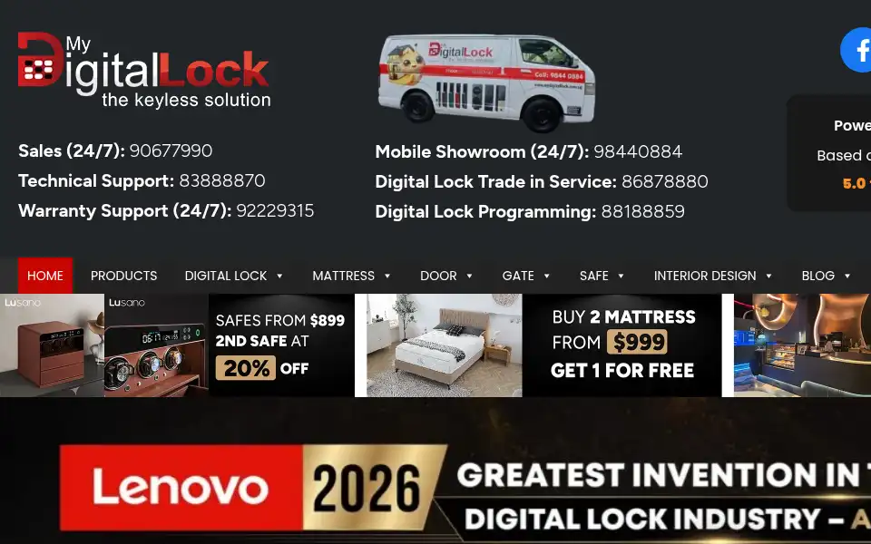 Screenshot of mydigitallock.com.sg