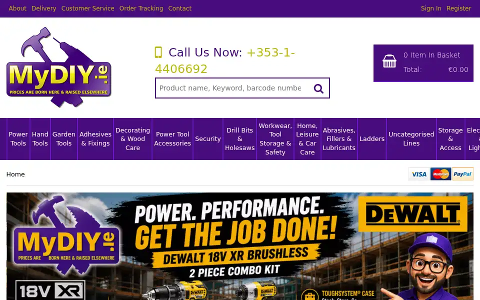 Screenshot of mydiy.ie