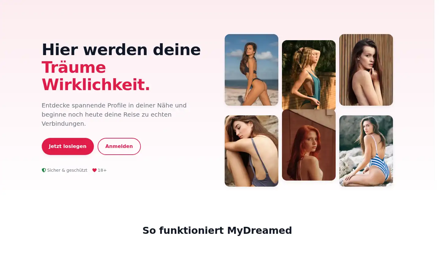 Screenshot of mydreamed.com