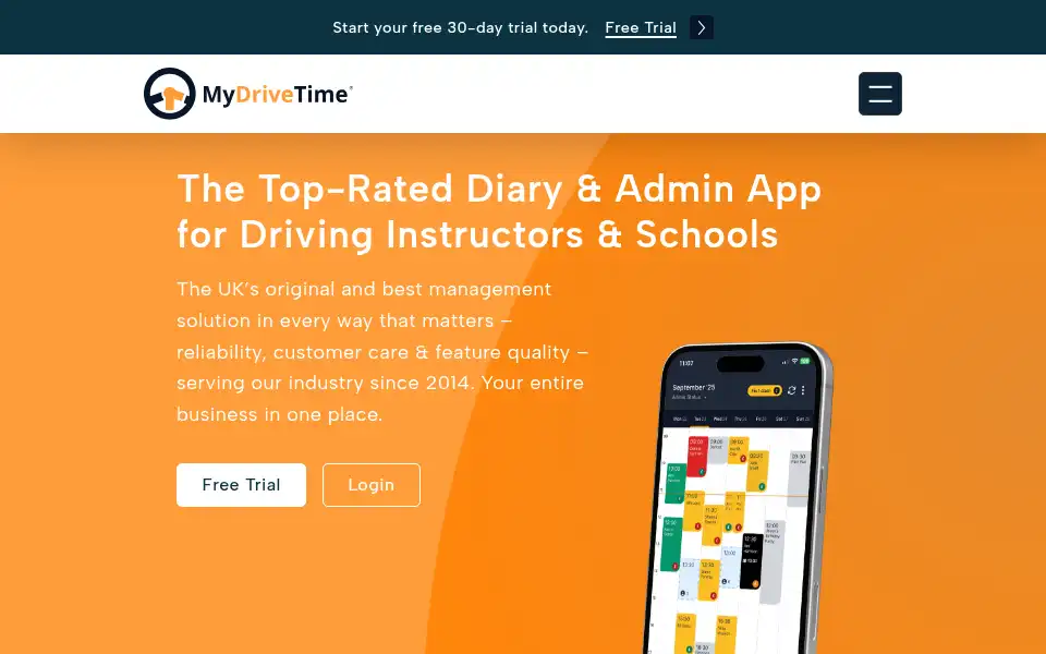 Screenshot of mydrivetime.co.uk