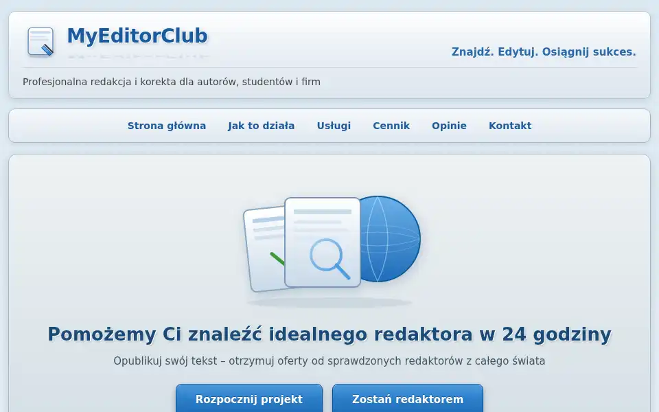 Screenshot of myeditorclub.com