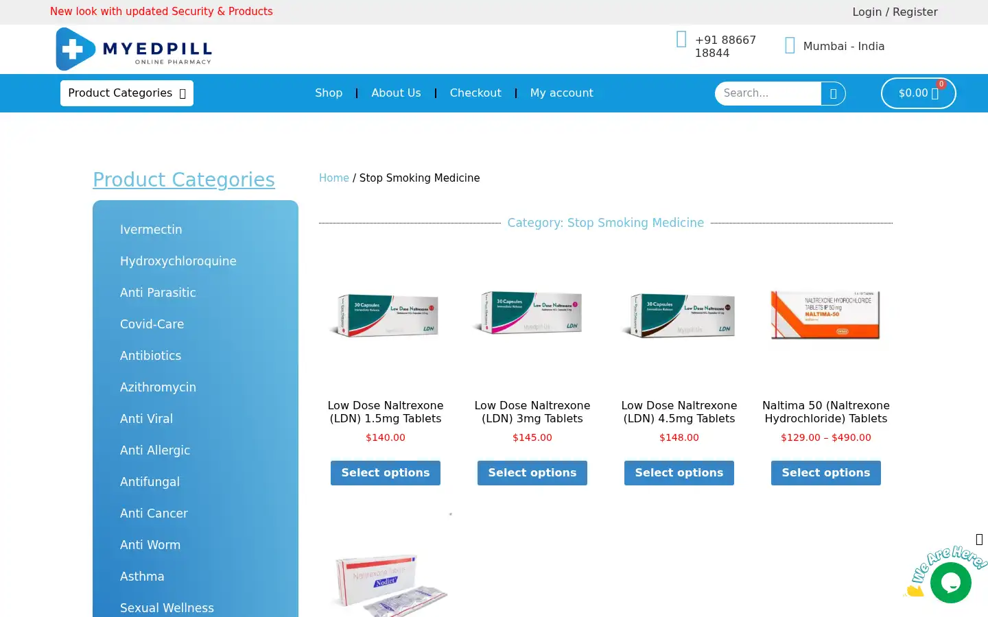 Screenshot of myedpill.us