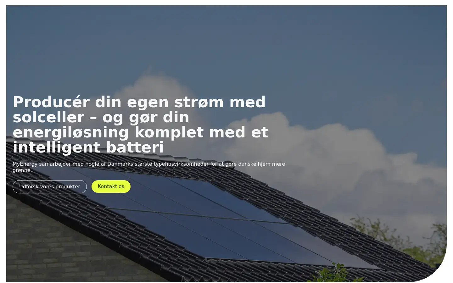 Screenshot of myenergy.dk