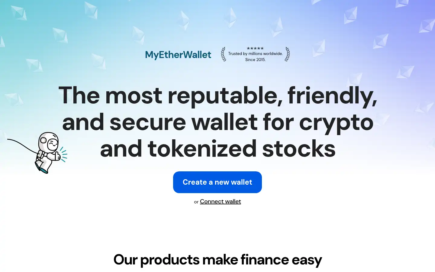 Screenshot of myetherwallet.com